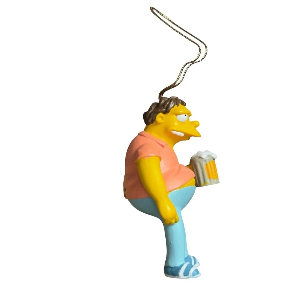 The Simpsons Barney Gumble Christmas Ornament Figurine w Beer Mug Moe's Tavern‎
